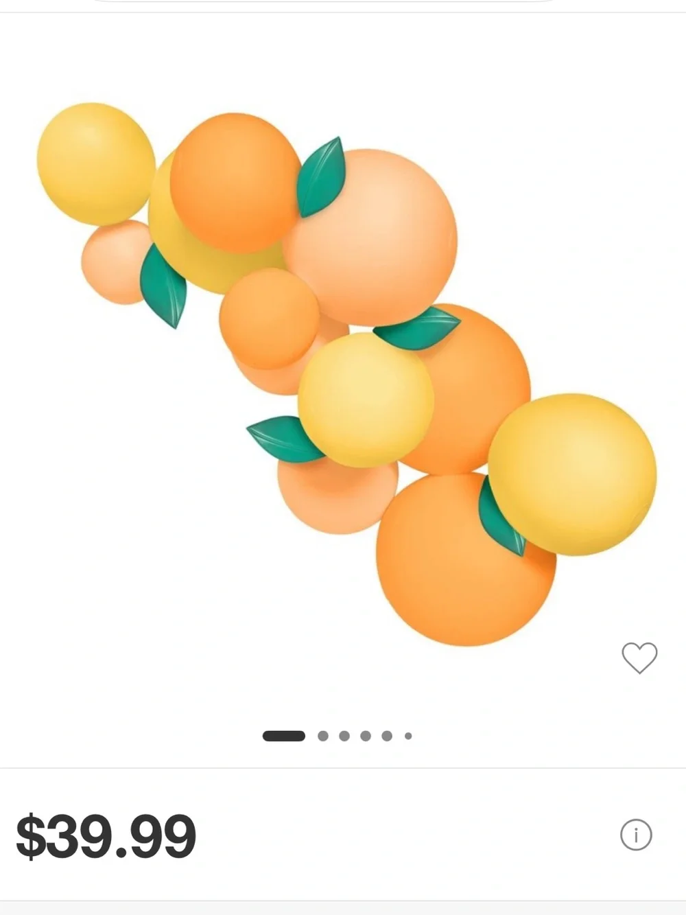 Minnidip Balloon Garland Curtis 12 cluster NEW